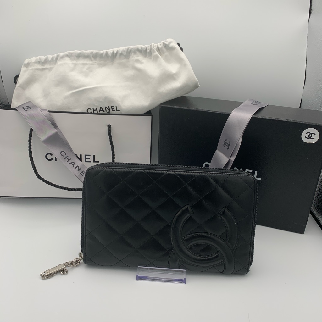 Chanel Cambon Wallet Organizer Black/Pink
